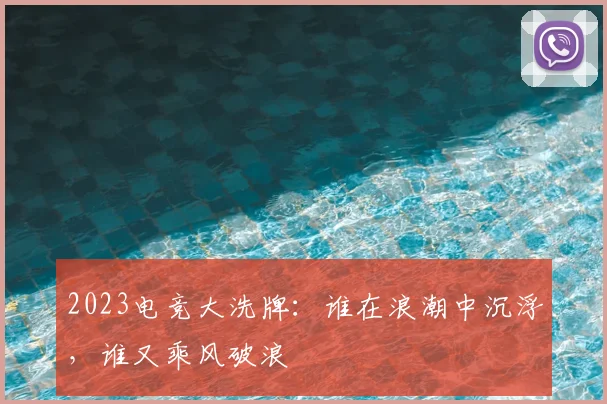 2023电竞大洗牌：谁在浪潮中沉浮，谁又乘风破浪